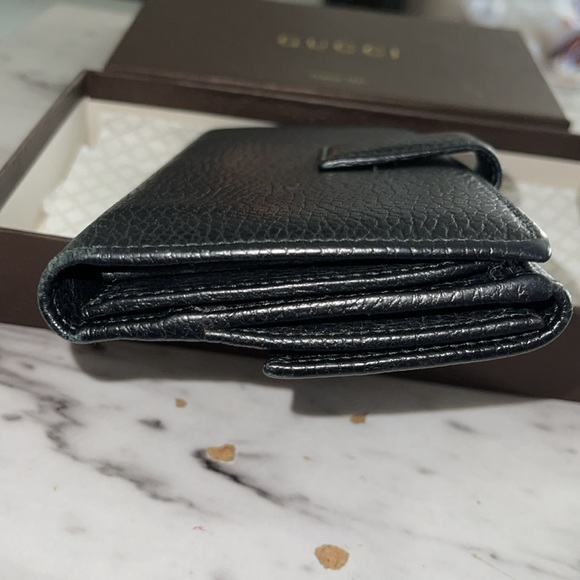 Gucci Preloved wallet black leather excellent condition hardware no scratches - Picture 6 of 7